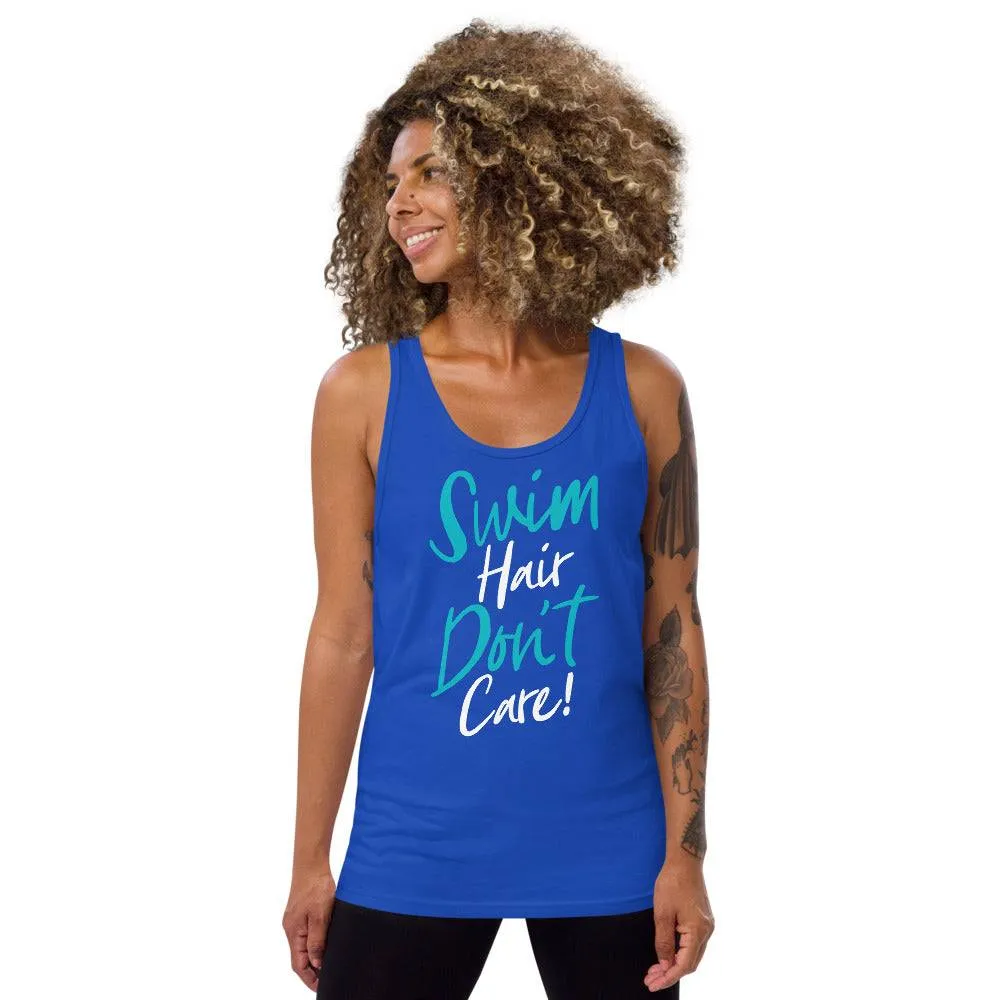 Swim Hair Don't Care Swimmer Unisex Tank Top