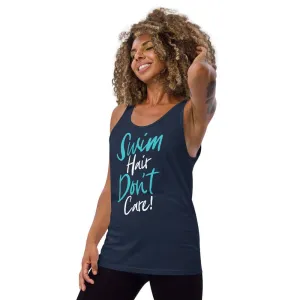 Swim Hair Don't Care Swimmer Unisex Tank Top