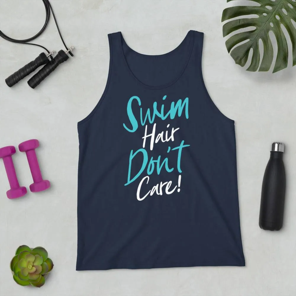 Swim Hair Don't Care Swimmer Unisex Tank Top