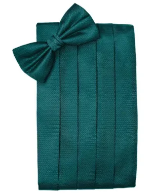 Teal Herringbone Kids Cummerbund