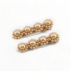 The Amor Designer Gold Pearl Hair Clip Set