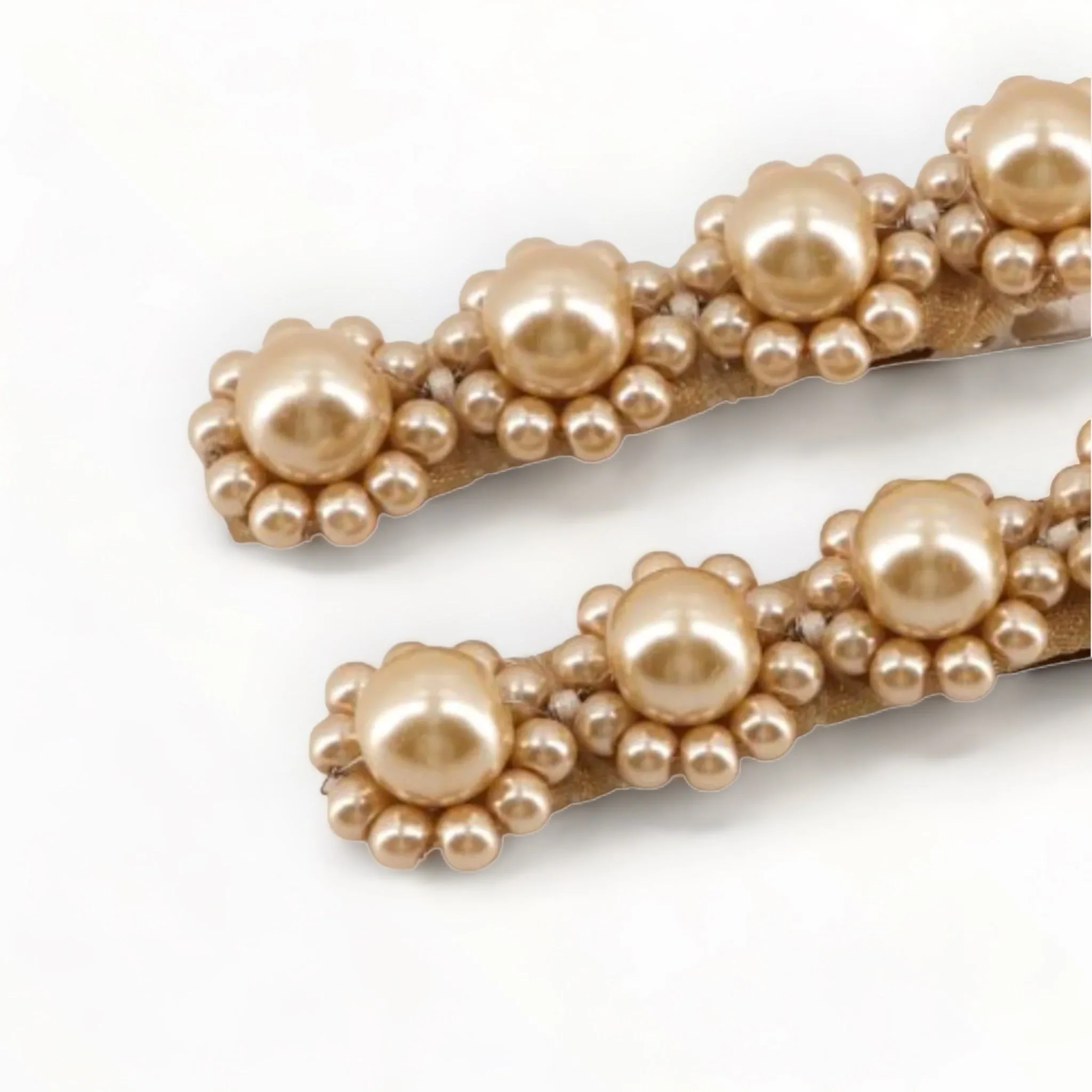 The Amor Designer Gold Pearl Hair Clip Set