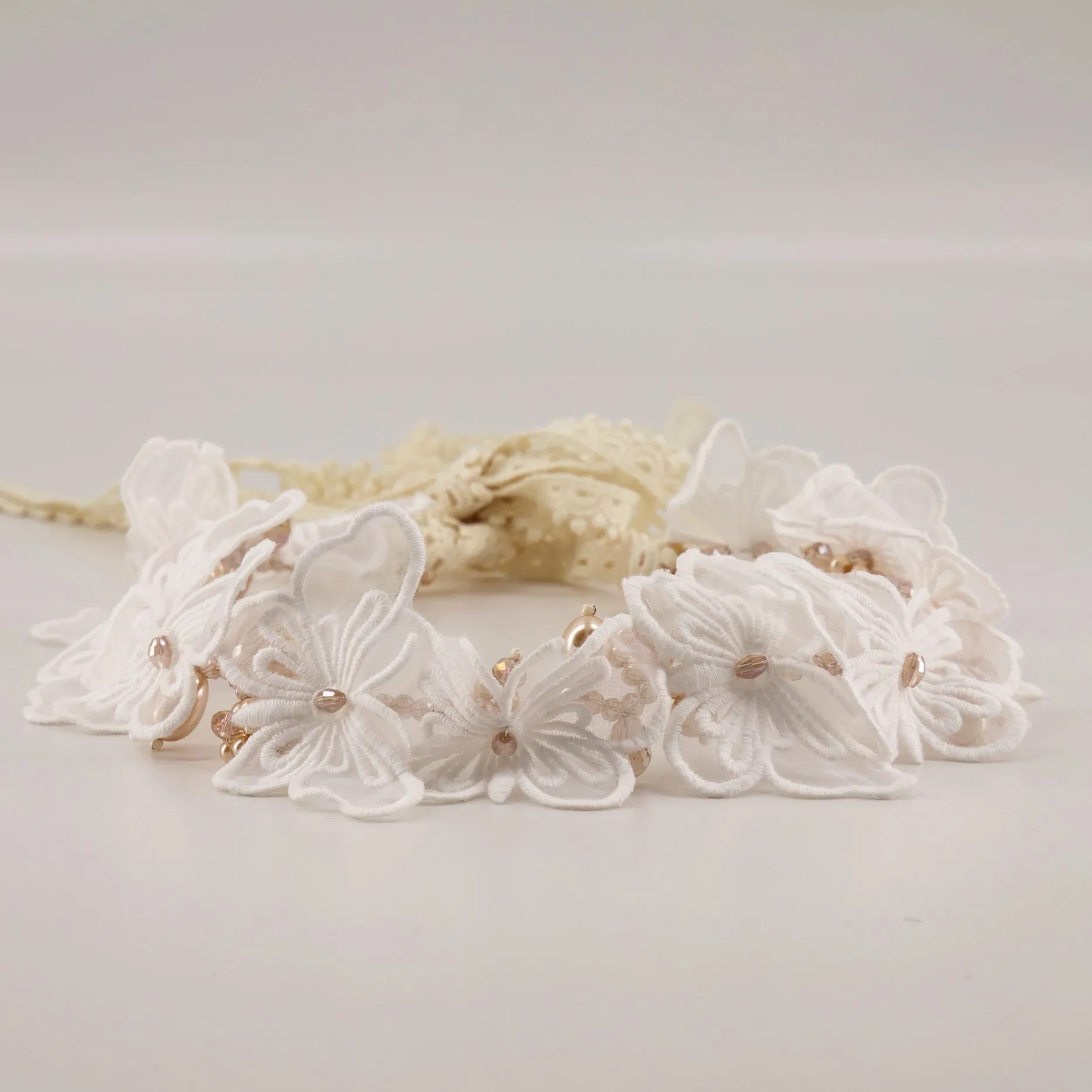 The Butterfly Effect Lace and Crystal Hair Garland