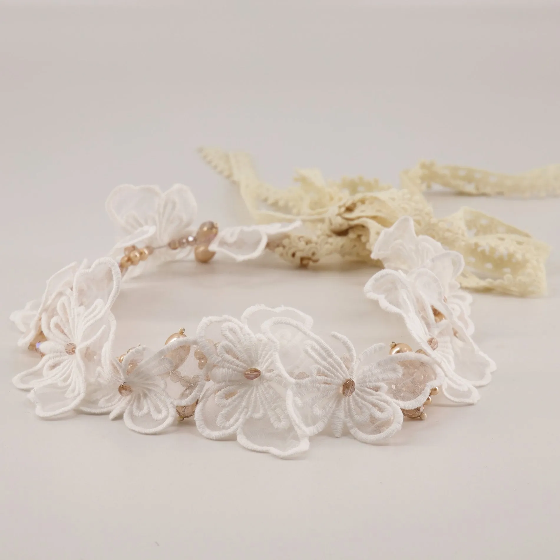 The Butterfly Effect Lace and Crystal Hair Garland