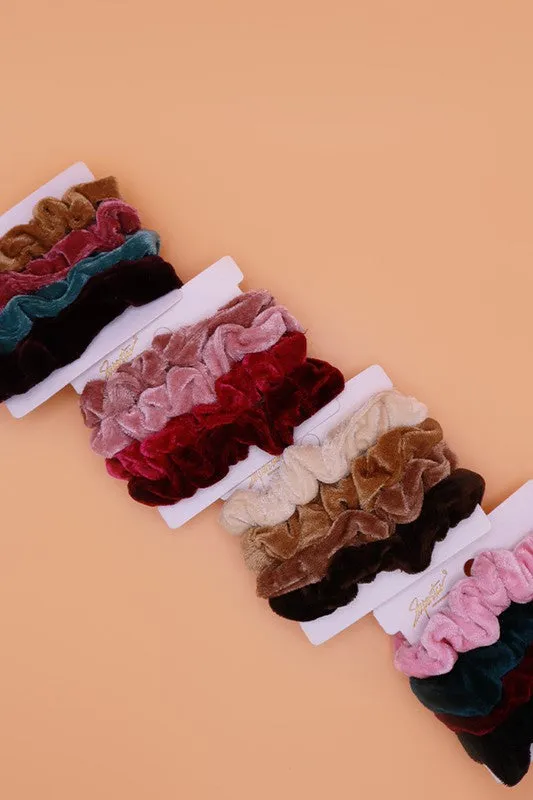 The Karlie 4-Pack Velvet Scrunchie Set