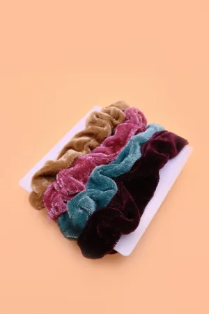 The Karlie 4-Pack Velvet Scrunchie Set
