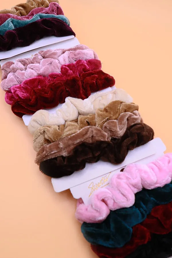The Karlie 4-Pack Velvet Scrunchie Set