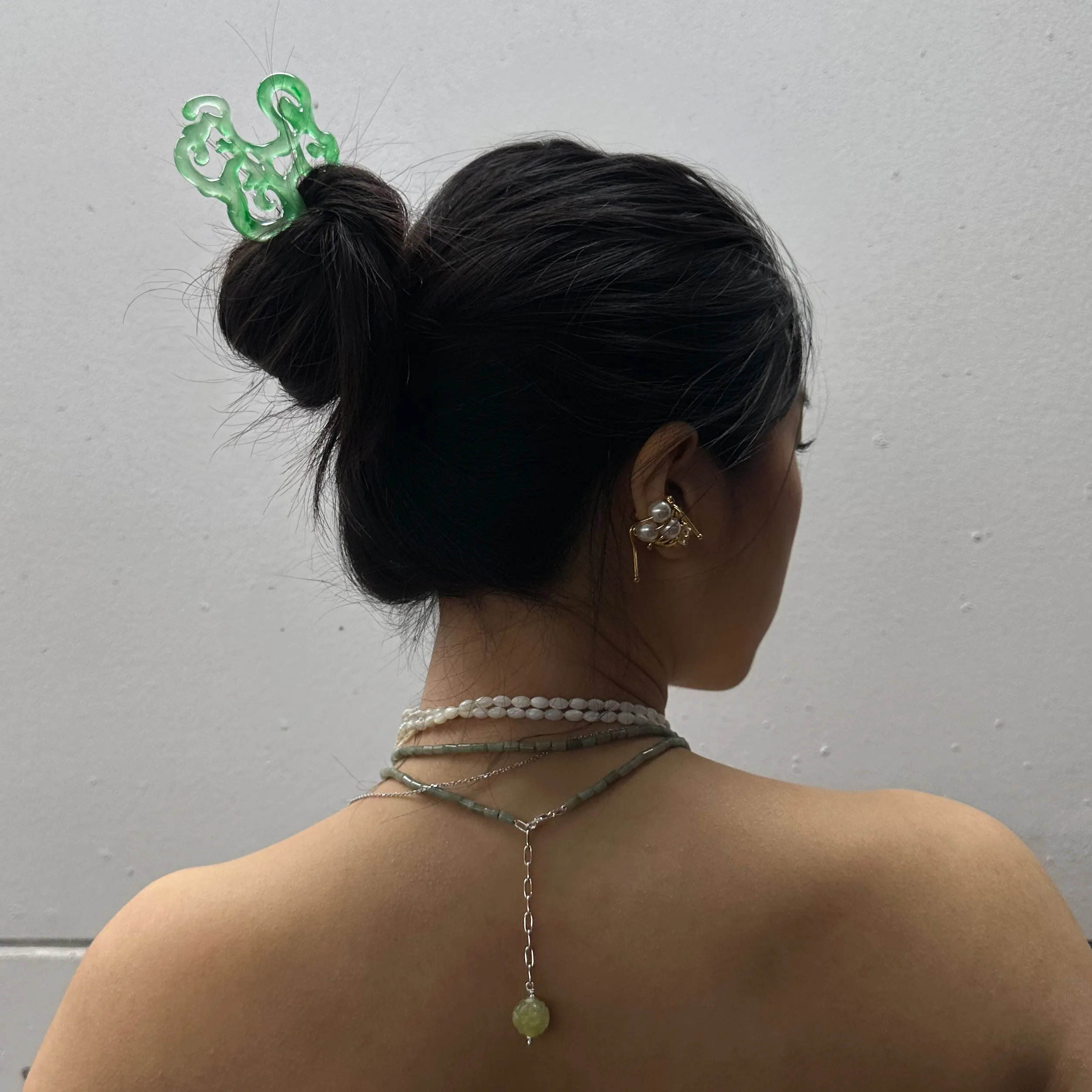 Tortoise Shell Smoky Cloud Hair Chopstick