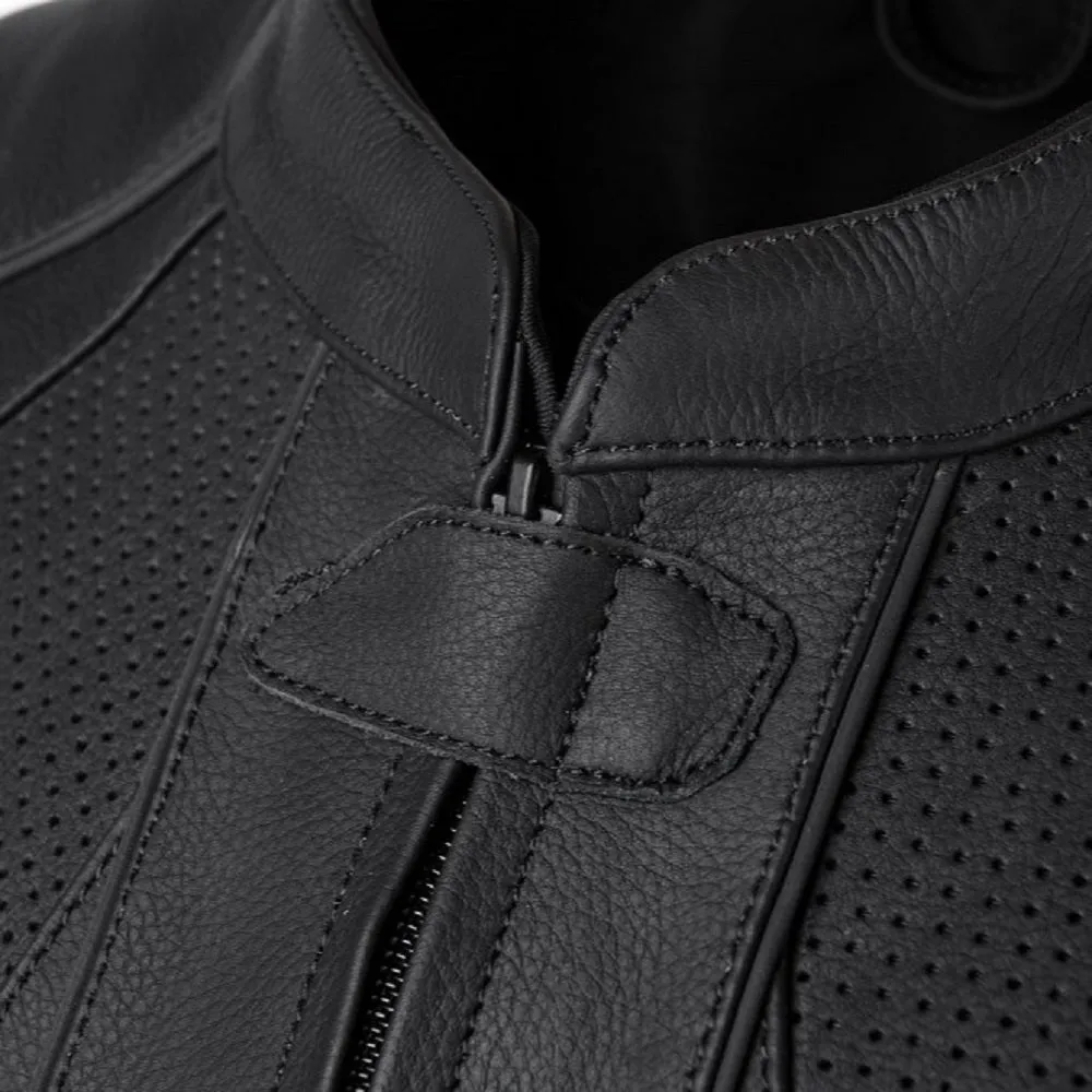 Transporter Black Motorcycle Leather Jacket