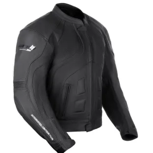 Transporter Black Motorcycle Leather Jacket