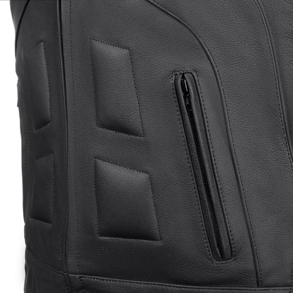 Transporter Black Motorcycle Leather Jacket