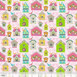Tweet Tweet Pink, Flutter & Float Collection by Ana Davis for Blend Fabrics