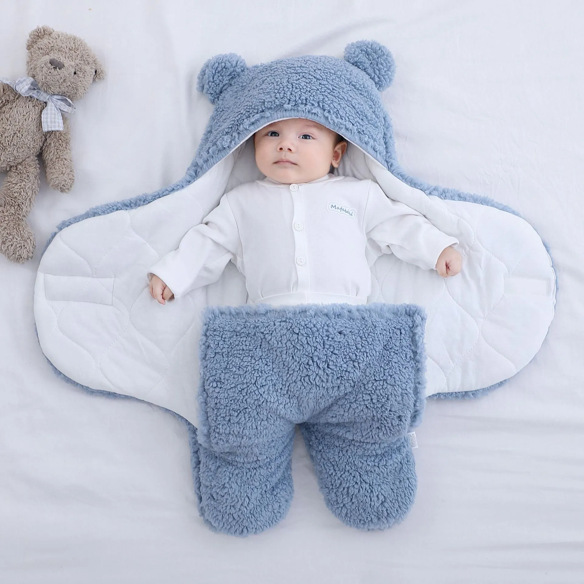 Ultra-Soft Baby Cotton & Fleece Wrap