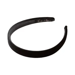 Velvet 1.5 cm Flat Black Headband