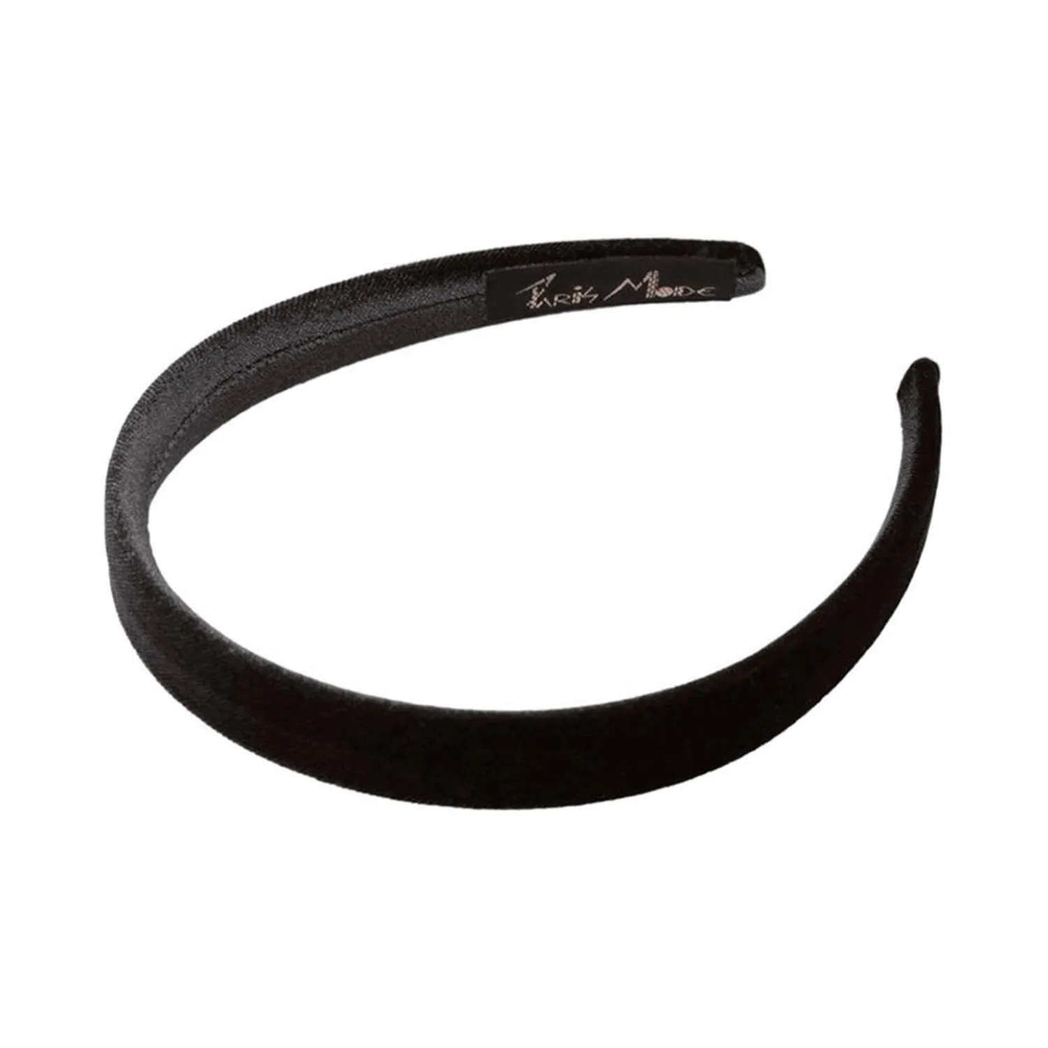 Velvet 1.5 cm Flat Black Headband