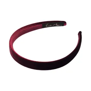 Velvet 1.5 cm Flat Burgundy Headband