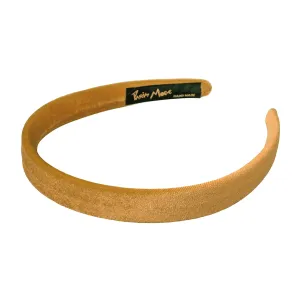 Velvet 1.5 cm Flat Mustard Headband