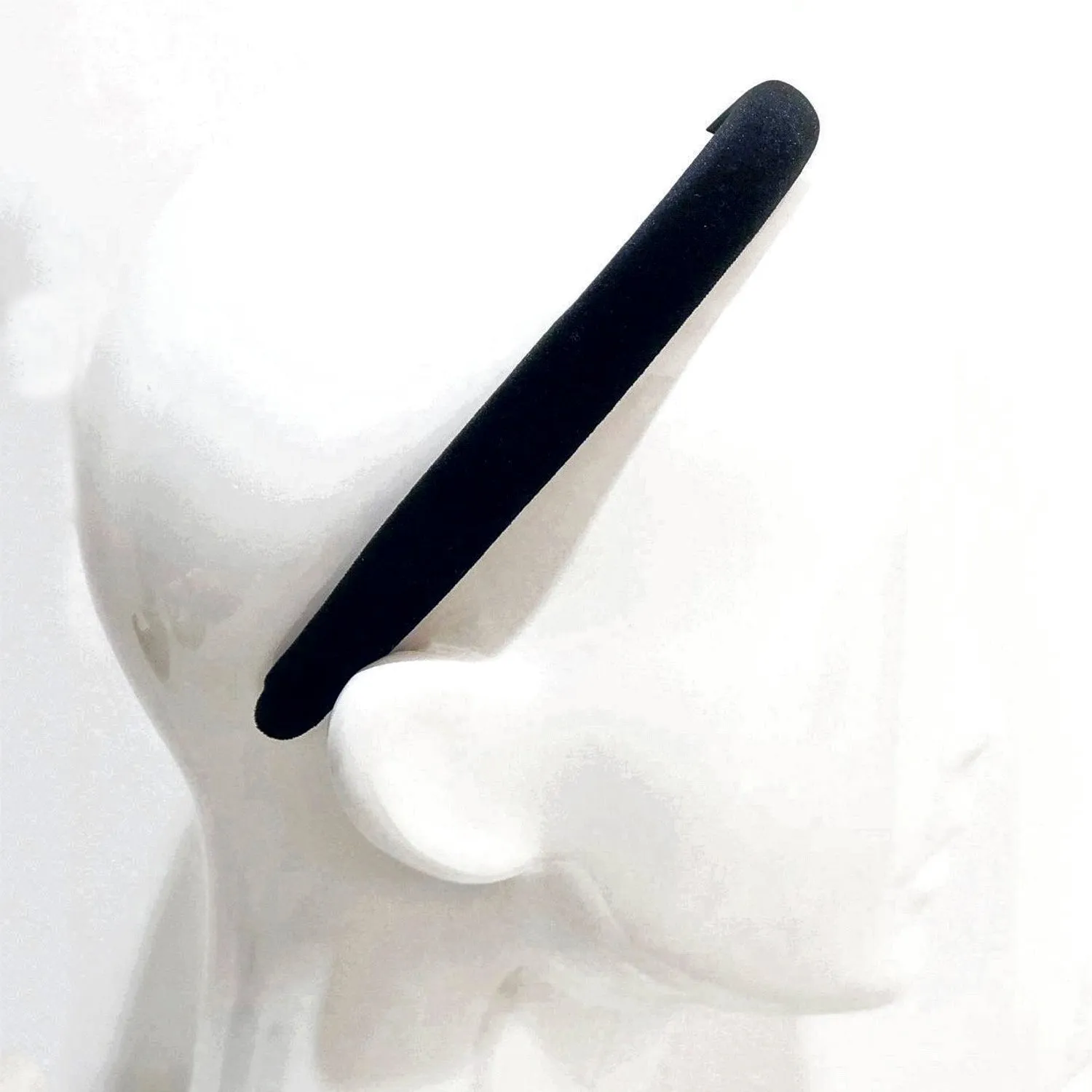 Velvet 1.5 cm Padded Brown Headband