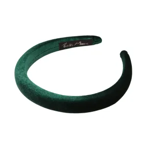 Velvet 1.5 cm Padded Emerald Headband