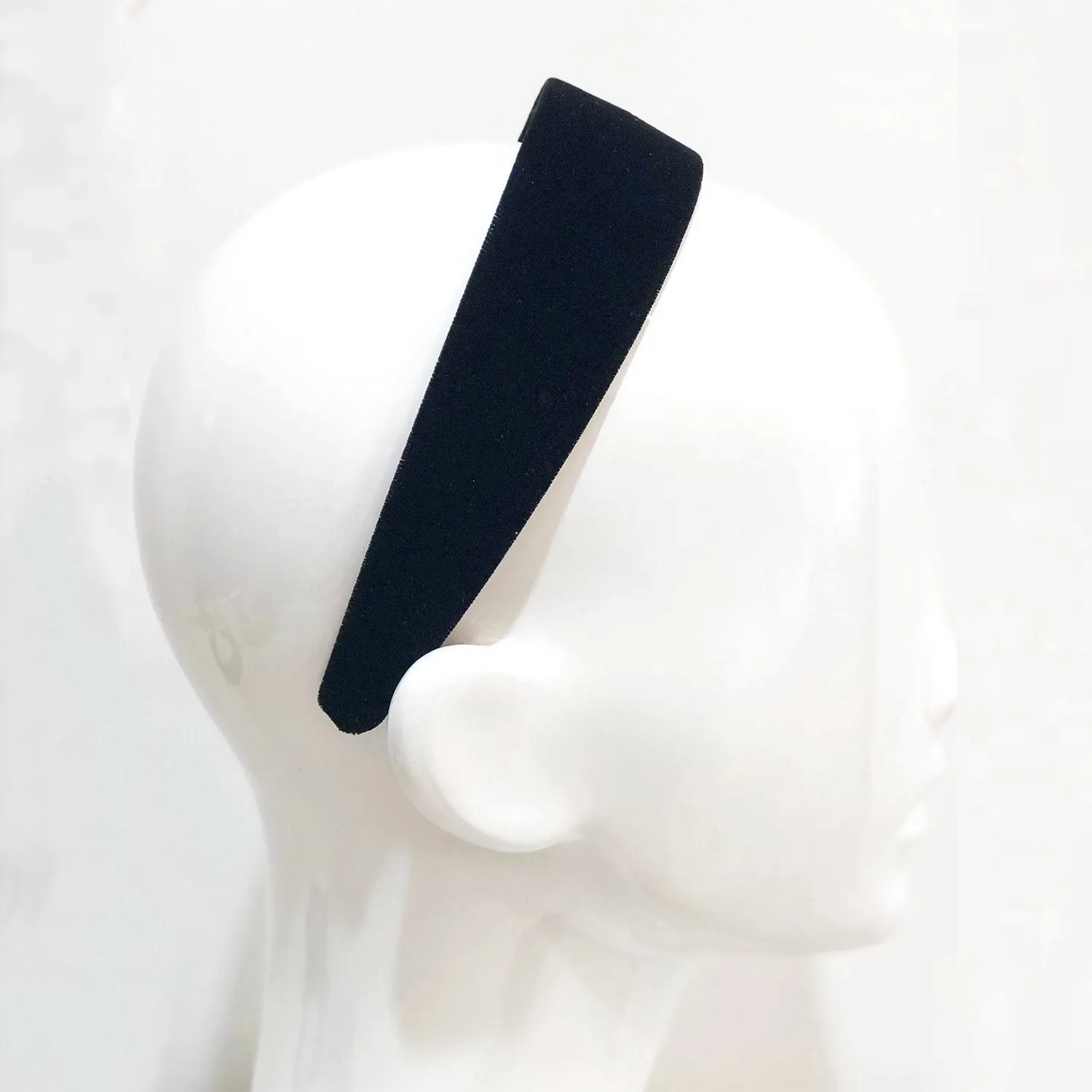Velvet 4 cm Flat Burgundy Headband