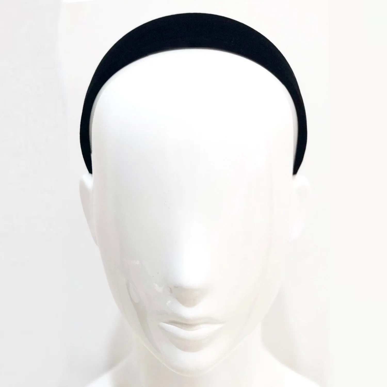Velvet 4 cm Flat Mustard Headband