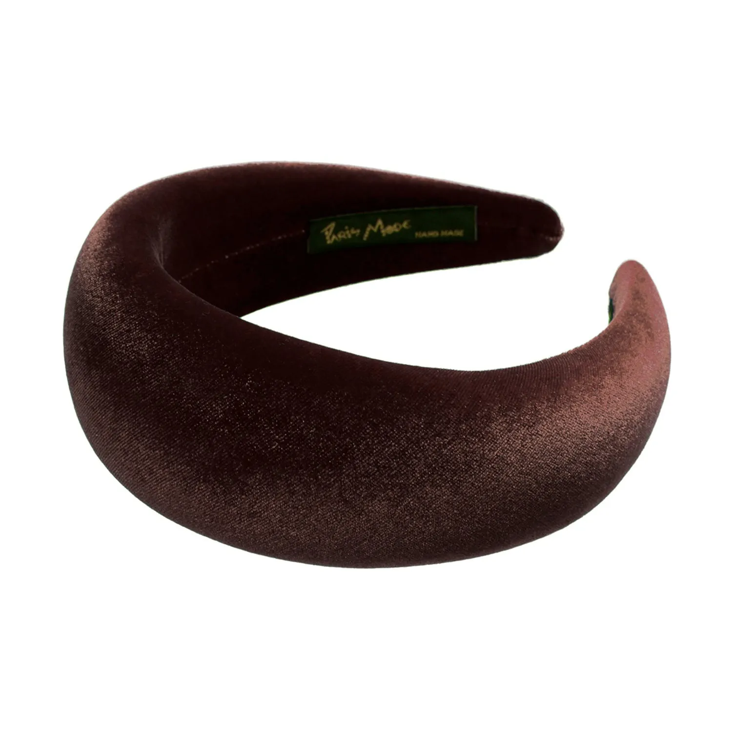 Velvet 6 cm Padded Brown Headband