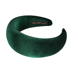 Velvet 6 cm Padded Emerald Headband