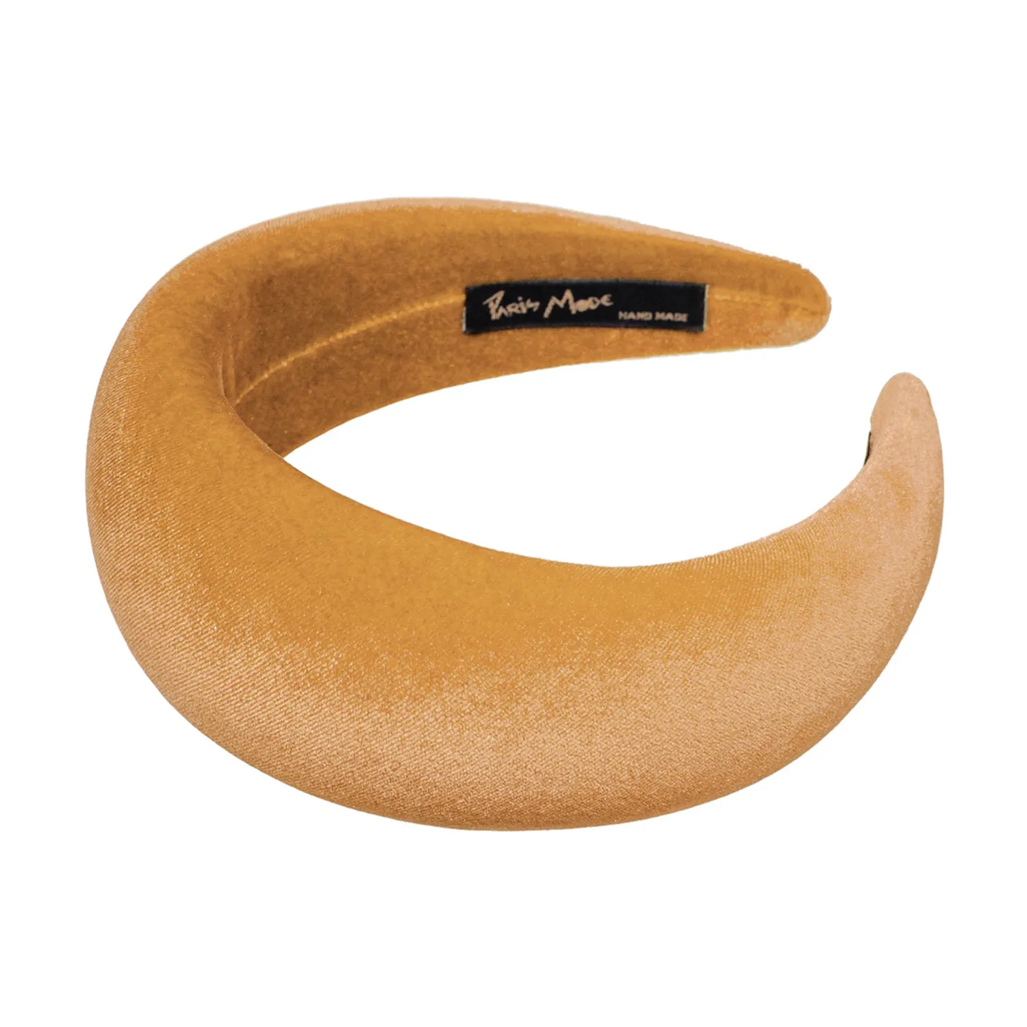 Velvet 6 cm Padded Mustard Headband