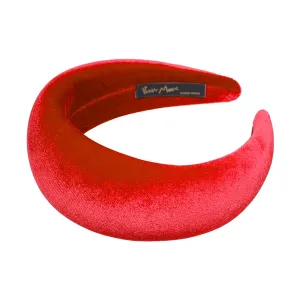 Velvet 6 cm Padded Red Headband