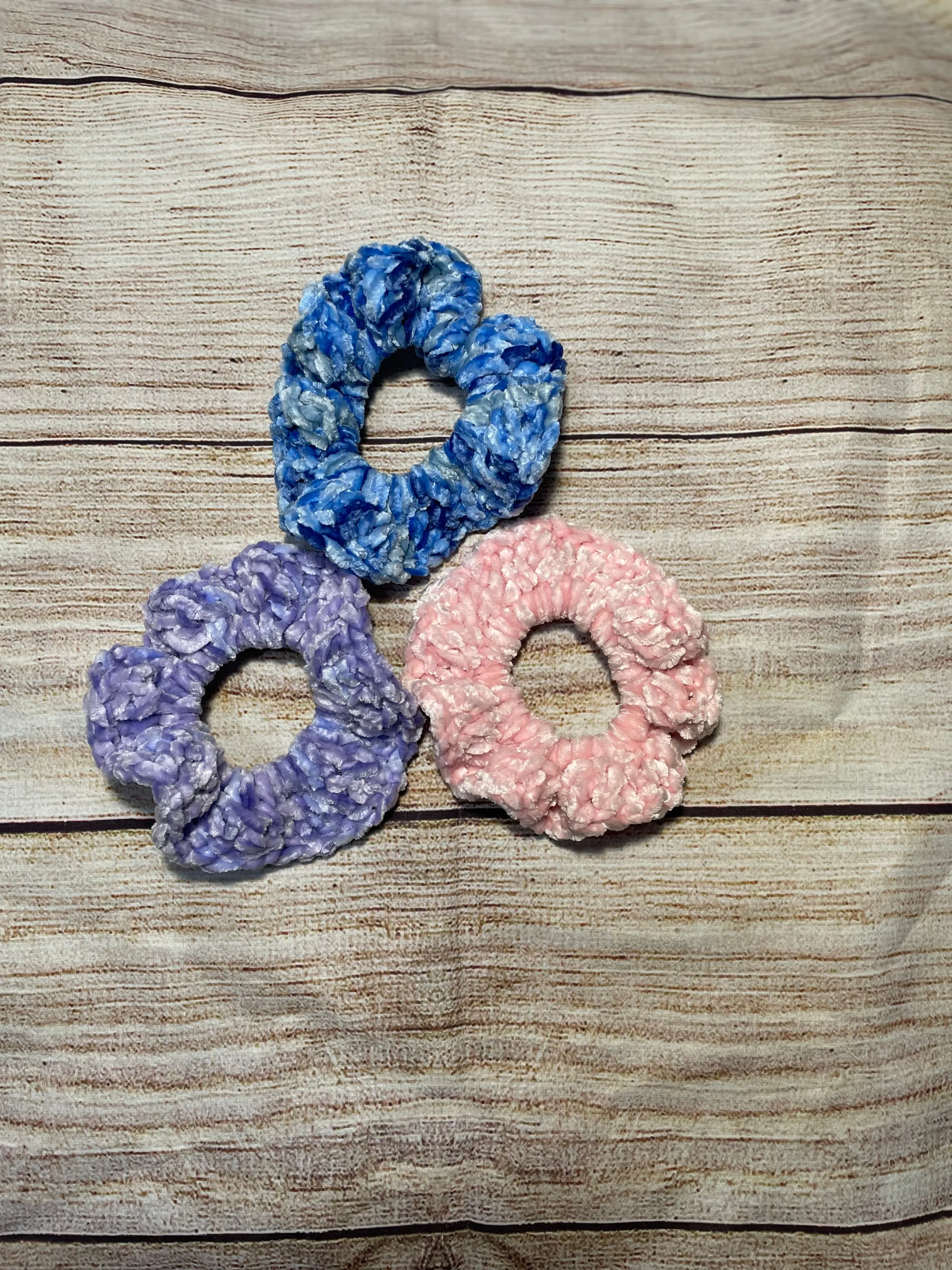 Velvet Crochet Scrunchy