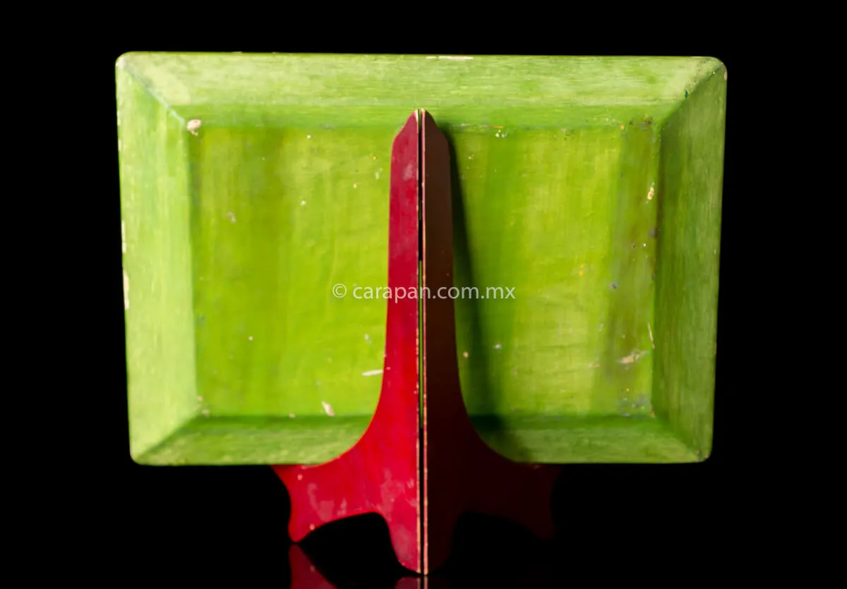 Vintage Lacquered Tray from Olinalá México Birds & Flowers