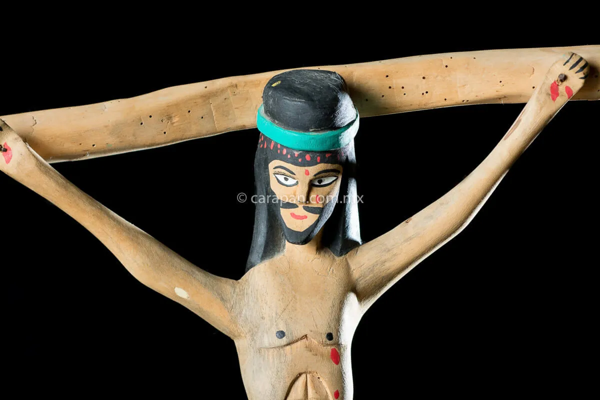 Vintage Wooden Cross From Oaxaca, México