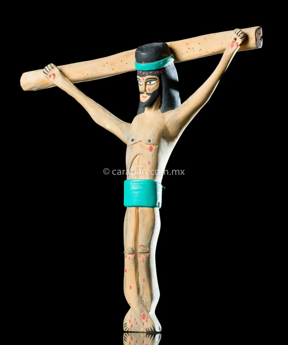Vintage Wooden Cross From Oaxaca, México