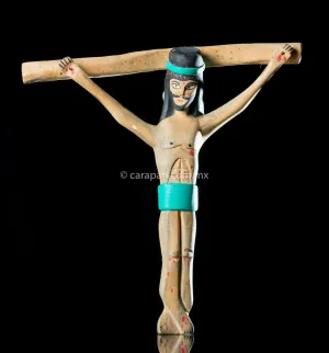 Vintage Wooden Cross From Oaxaca, México