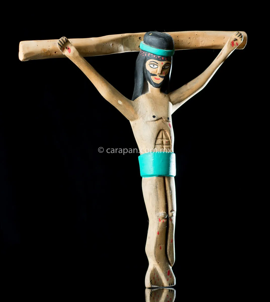 Vintage Wooden Cross From Oaxaca, México