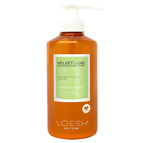 Voesh Velvet Luxe Body & Hand Cream | Green Tea Supple, 17oz