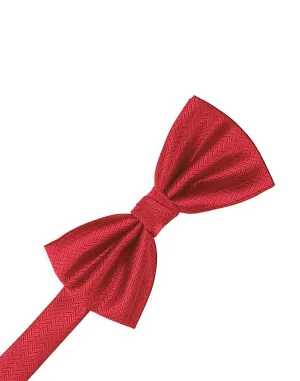 Watermelon Herringbone Kids Bow Tie