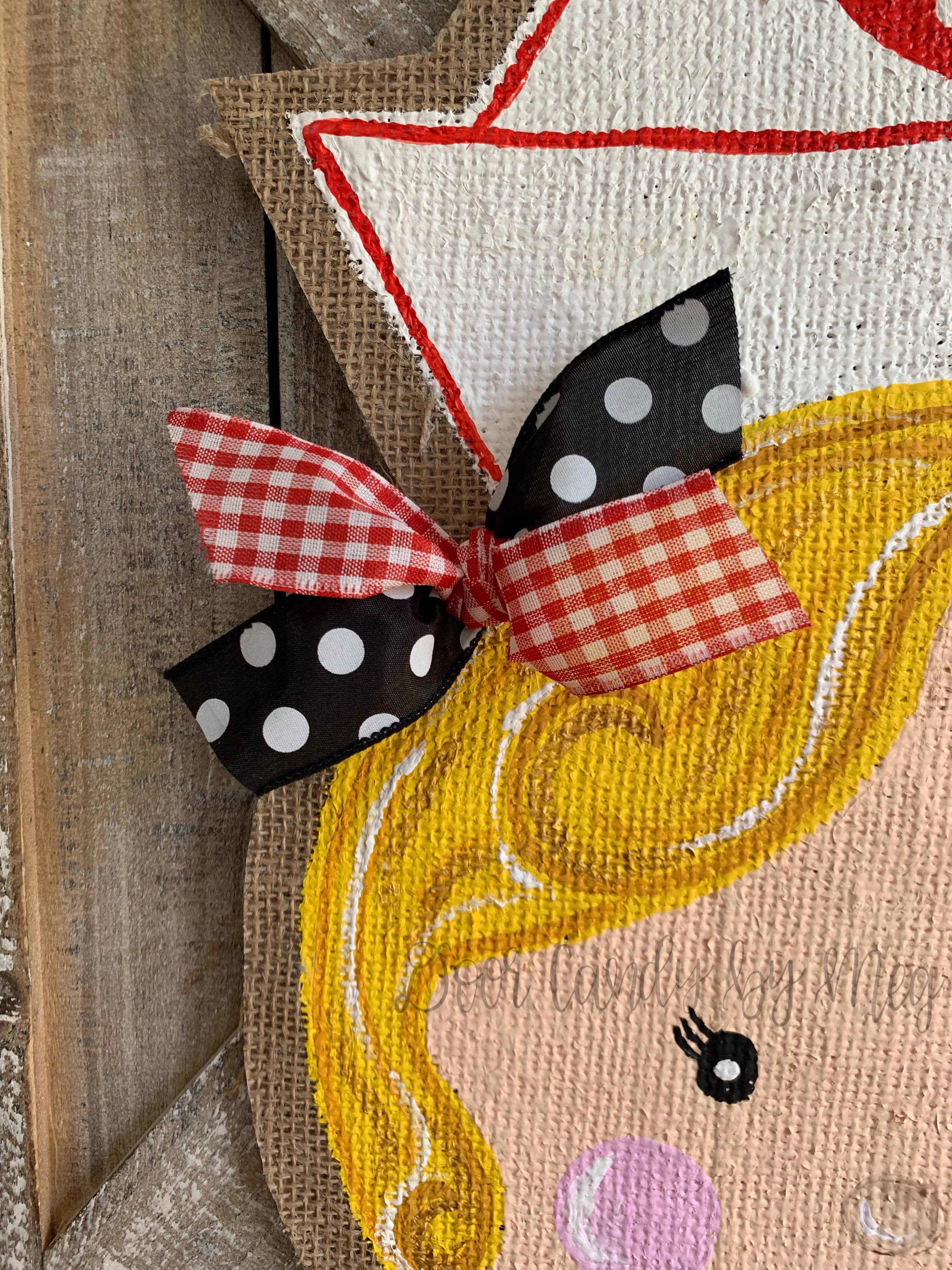 Whimsical Nurse Door Hanger - Blonde Hair