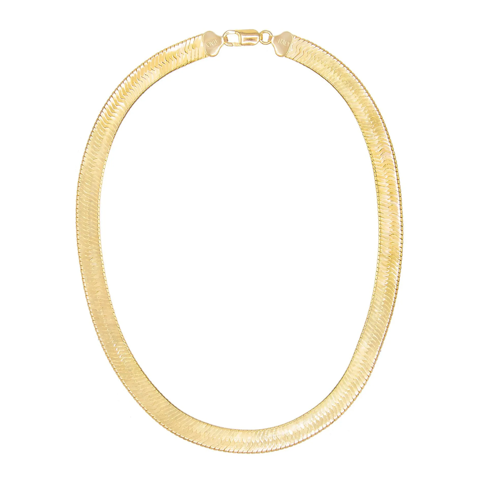 Wide Herringbone Necklace