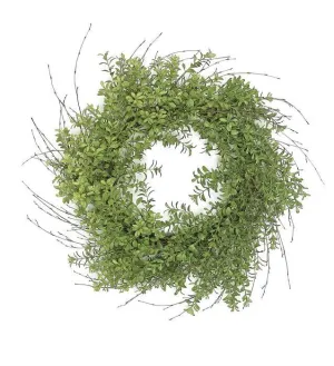 Wild Boxwood and Twig Wreath