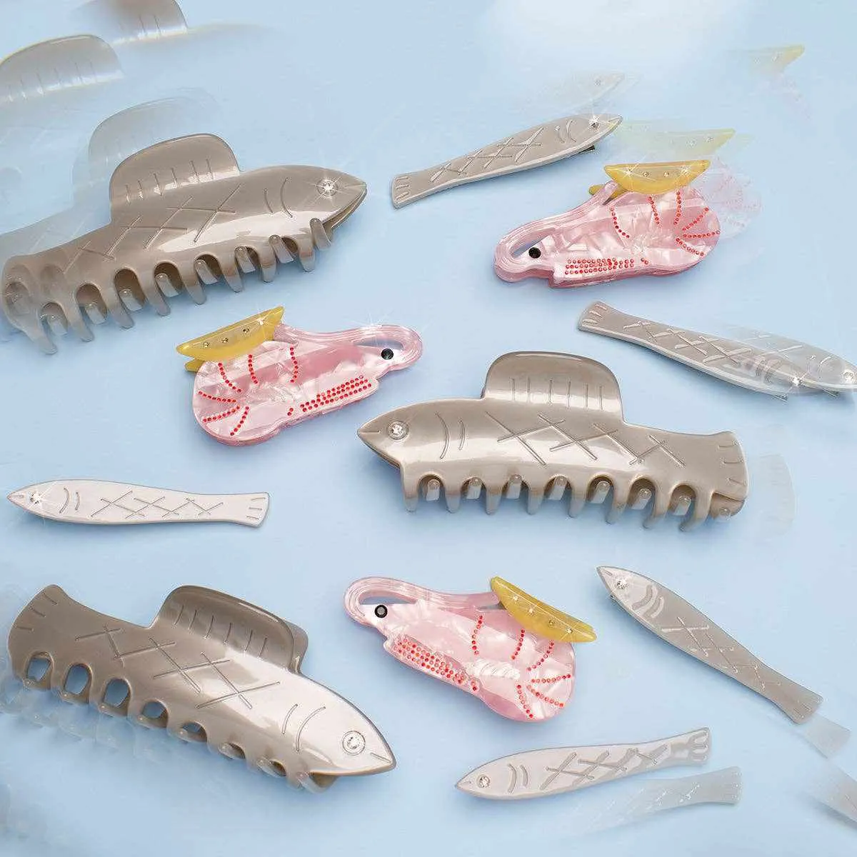 Winona Irene - Cajun Shrimp hair claw