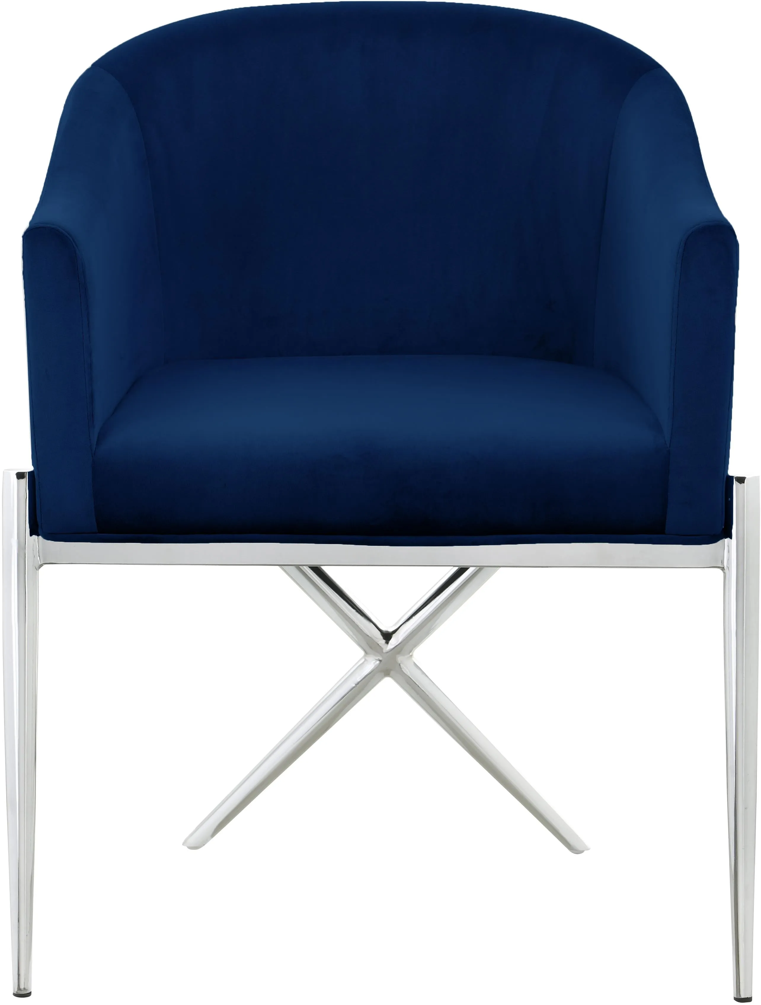 Xavier Navy Velvet Dining Chair