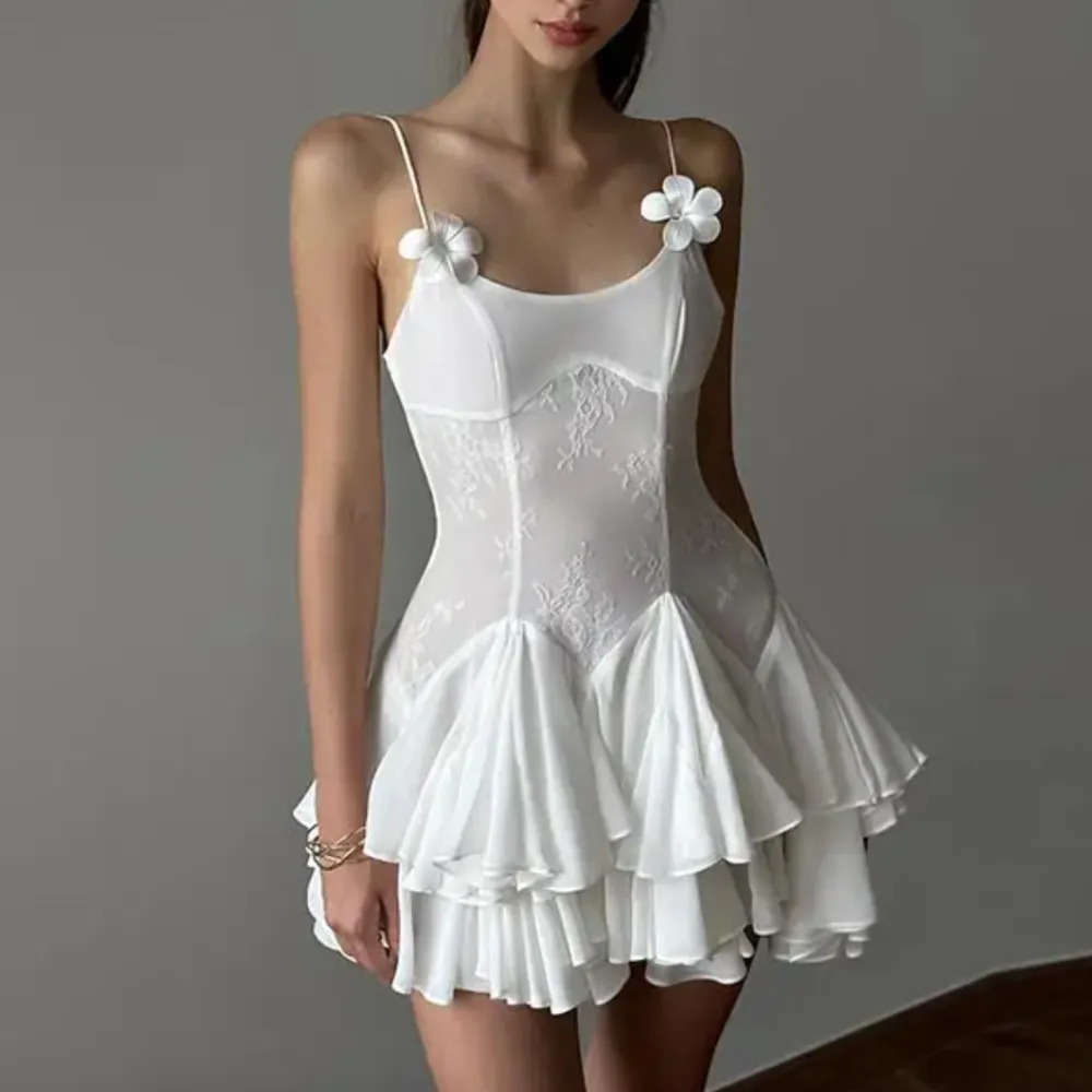 XENI RUFFLE MINI DRESS