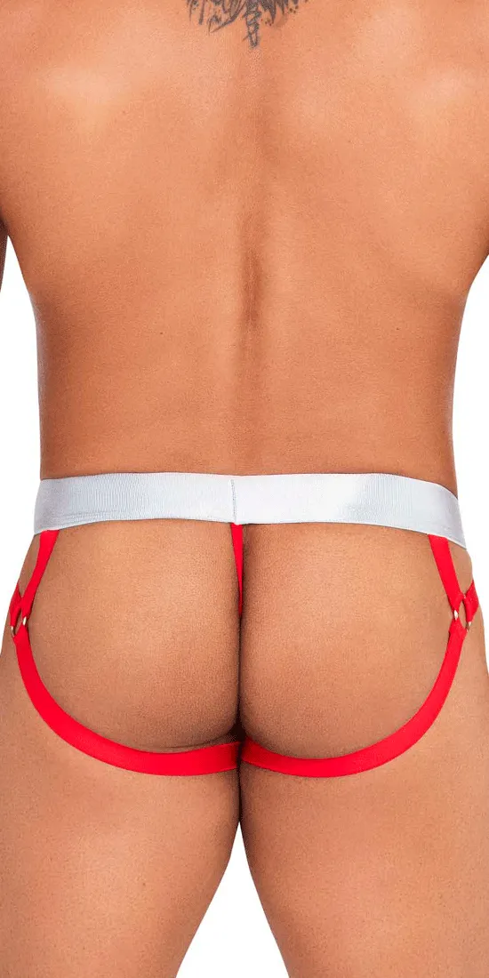Xtremen 91134 Stylish Mesh Jockstrap  Red