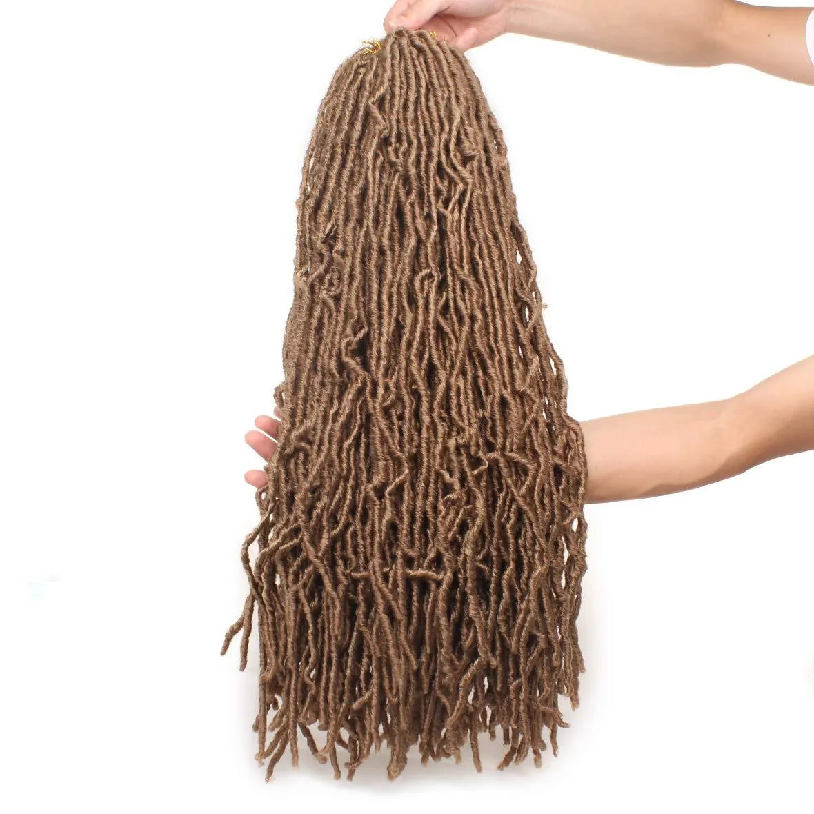 Xtrend Nu Soft Locs 24 Inch Crochet Braids Hair Soft Curly Wavy Goddess Faux Locs Braiding Hair Synthetic Fiber long Hair