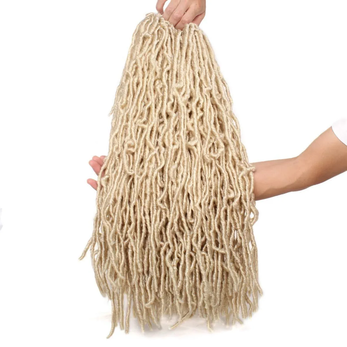 Xtrend Nu Soft Locs 24 Inch Crochet Braids Hair Soft Curly Wavy Goddess Faux Locs Braiding Hair Synthetic Fiber long Hair