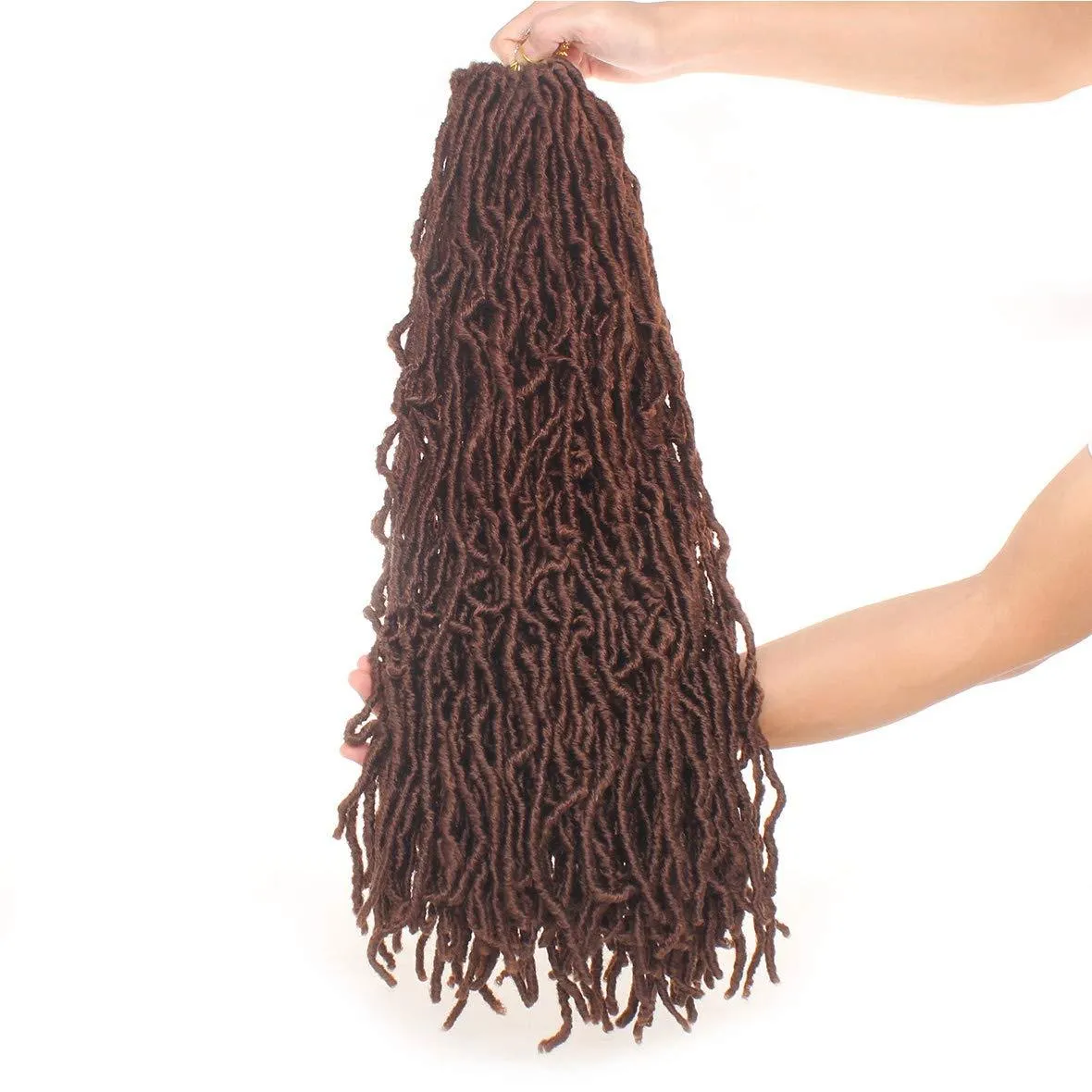 Xtrend Nu Soft Locs 24 Inch Crochet Braids Hair Soft Curly Wavy Goddess Faux Locs Braiding Hair Synthetic Fiber long Hair