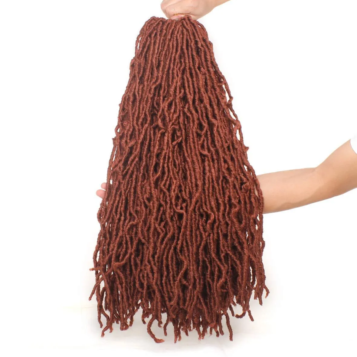 Xtrend Nu Soft Locs 24 Inch Crochet Braids Hair Soft Curly Wavy Goddess Faux Locs Braiding Hair Synthetic Fiber long Hair