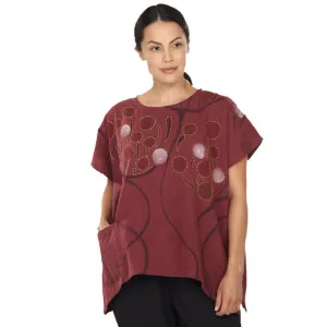 Yaza Pullover, Batik, Burnt Red, OS Fits Sizes 8-14