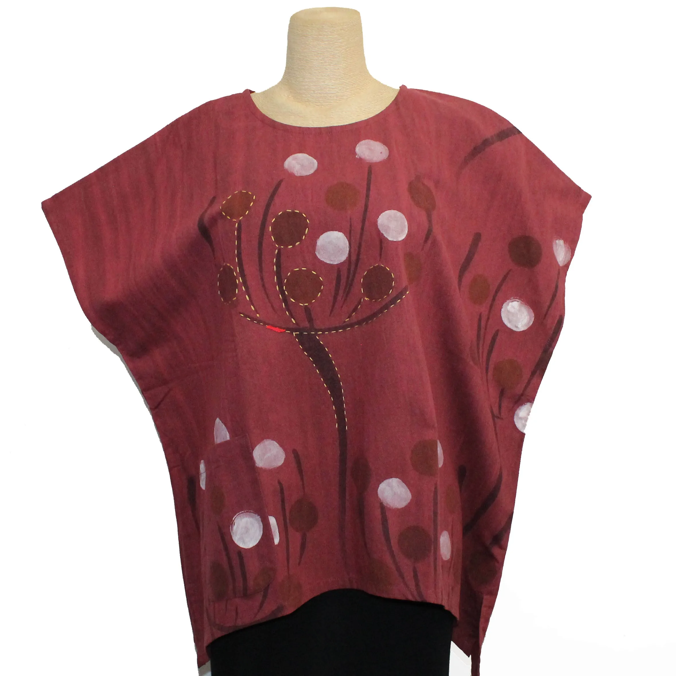 Yaza Pullover, Batik, Burnt Red, OS Fits Sizes 8-14